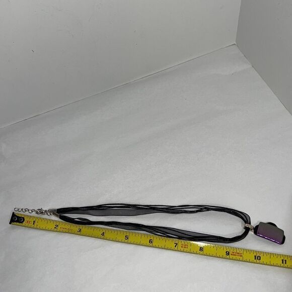 Custom Designed Vintage Abstract Vintage Necklace On An Adjustable Ribbon Cord - Picture 4 of 6